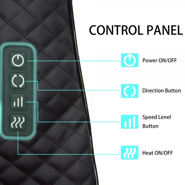 Shiatsu Neck & Back Massager, with Heat - Deep Tissue 3D Kneading Massage, Electric Shiatsu Shoulder Massager, for Neck, Back, Shoulder, Foot, Legs, Body Muscle Pain Relief, Use at Home, Car, Office.