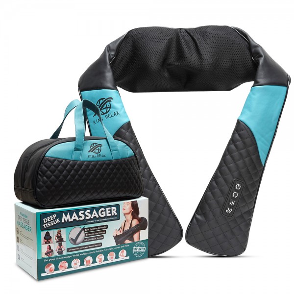 Shiatsu Neck & Back Massager, with Heat - Deep Tissue 3D Kneading Massage, Electric Shiatsu Shoulder Massager, for Neck, Back, Shoulder, Foot, Legs, Body Muscle Pain Relief, Use at Home, Car, Office.